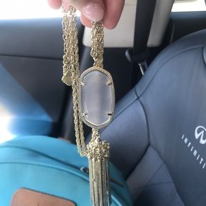 gray tinted kendra scott long necklace